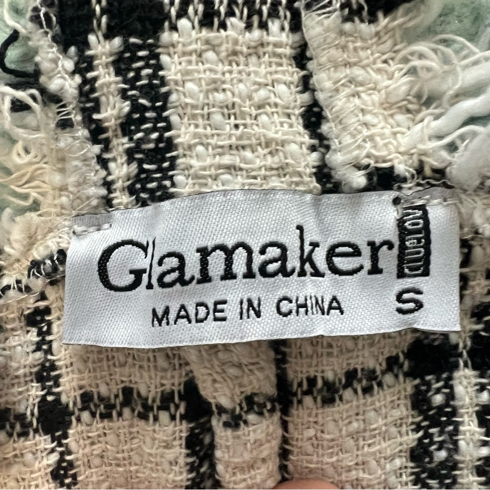 Glamaker Black and White Plaid Romper - Picture 12 of 15